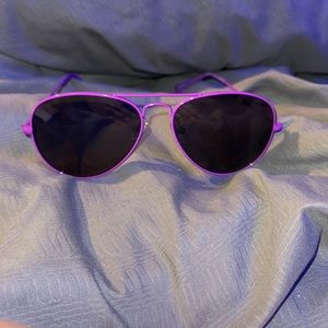 Women’s purple metal sunglasses